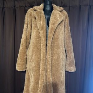 Faux fur coat size XL